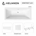 Акриловая ванна Helmken Alvaro 175x80 комплект 4 в 1: ванна, каркас, белые лицевой и торцевой экраны