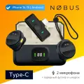 NOBUS SX21-С / 2 беспроводных петличных микрофона Type-C с активным шумоподавлением, зарядным футляром и шнурком