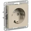 20 шт. / Розетка электрическая со шторками Systeme Atlas Design (песочный)