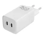 Зарядное устройство TFN GAN C+C 65W, 2х USB-C, 65 Вт, белое