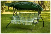 Садовые качели OLSA Люкс-3 c1261, 3 местные, раскладываются в кровать, каркас из стали, нагрузка до 280 кг.