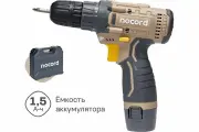 Дрель-шуруповерт аккумуляторная Nocord NCD-12.2.15. C-2, 12В, быстрозажимной патрон, 2 скорости