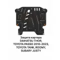 Защита картера Toyota Passo, Roomy, Tank, Subaru Justy, Daihatsu Thor