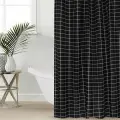 Штора для ванной Этель Клетка, цв. чёрный, 180х180 см, полиэстер