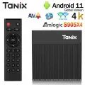 ТВ-приставка Tanix X4, Android 11, Amlogic S905, 4К, 3D, Wi-Fi, BT, умный ТВ Потоковой проигрыватель 2.4 / 5G WiFi