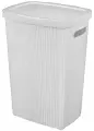 Корзина для белья Velvet 60л серая с крышкой