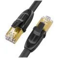 Провод патч-корд 30м GCR PROG F/FTP cat.7 10 Гбит/с RJ45 LAN компьютерный кабель для интернета 24K GOLD экранированный шнур черный длинный (GCR-FTP701)