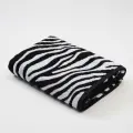 Полотенце махровое Этель ЧБ Зебра, пестроткань, 70х130 см,