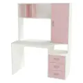 Стол компьютерный Сокол 2 (правый) Белый Розовый