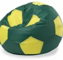Мир Пуффов Кресло-мешок «Мяч» Зелено-желтый, cъемный водоотталкивающий чехол, размер-XXXL
