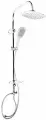 Душевая система ZEIN Z1002, тропическая и ручная лейка, шланги, стойка, мыльница, хром