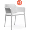 Комплект из 4-х кресел садовых Nardi Net, цвет белый, стеклопластик, Италия
