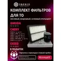 Комплект фильтров для ТО Чери Тигго 1.5 (4 4 Про 7 7 Про 7 Про Мах 8) Эксид ЛХ Омода С5 / Chery Tiggo 1.5 (4 4 Pro 7 7 Pro 7 Pro Max 8) EXEED LX 1.5 OMODA C5 1.5 Фильтр салона угольный