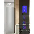 Холодильник двухкамерный Haier C4F637CXRGU1 однокомпрессорный, No frost, ЖК дисплей, серебристый