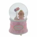 Фигурка Ангел в стеклянном шаре с музыкой, подсветкой, эффектом вьюги, D10 см, 10х10х16 см