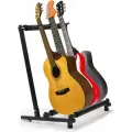 Подставка для 3 гитар акустических, классических / стойка для электрогитар. Напольная, с держателем грифа