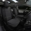 Чехлы Автопилот для LADA Granta / Datsun on-Do (задние спинка и сидение сплошные). Велюр, черный, федерер.