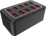 Зарядная станция PALMEXX YFY-A91 10*USB (5V-2.4A), 50W, цвет чёрный