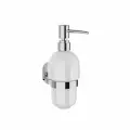 Дозатор для жидкого мыла Lemer Sava подвесной керамика цвет белый/хром