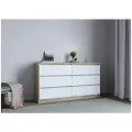 МС Мори Комод МК 1380.6 (МП/3) Сонома/Белый