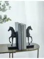 73642-BLAC Держатели для книг Лошади, набор 2 предмета 13x10x27 см, Glasar