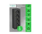 Schneider Electric Blanca BLNRA011416 Розетка 4-ая с заземлением без шторок 16А 250В антрацит