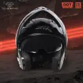 Шлем мотоциклетный, мотошлем модуляр с солнцезащитными встроенными очками Teller Motors, размер M, черный глянец