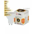 (20 шт.) Светодиодная лампочка ЭРА стандарт MR16 GU10 220V 6W(480lm) 2700K 2K MR16-6w-827-GU10 6148 Теплый белый. Цоколь GU10