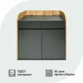 Станция официанта / тумба официанта Оди2 1000х1090х500 мм, цвет Графит-Дуб