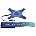 Футбольный тренажер чехол для мяча для отработки ударов и пасов SKLZ Star-Kick METALLIC BLU с креплением на поясе, синий