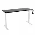 Стол с регулировкой высоты механический LuxAlto LA-T33-M1 белый/черный ЛДСП 140*70*2.5