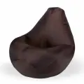 Мир Пуффов Кресло-мешок «Груша» Коричневый оксфорд , с ручкой для переноски, размер- XXXL