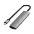 USB-C Хаб Satechi 6-in-1 USB-C Slim Multiport Adapter 4K, серебристый (ST-P6SS)
