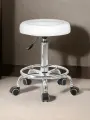 Табурет мастера DOBRIN BILLY, LM-3051, цвет сиденья белый, цвет основания хромированная сталь