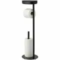 Держатель для туалетной бумаги Bergenson Bjorn Bath Slim, с полочкой, черный (BB0000944)