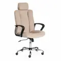 Компьютерное кресло для руководителя TetChair OXFORD хром, флок , бежевый