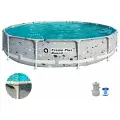 Бассейн каркасный Avenli 427х84 см, 10 825 л, круглый, с усиленной рамой, цвет кварц, с фильтр-насосом (12022EUV59)