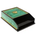Лоток для бумаг А4 из малахита с гербом РФ двухъярусный 129797