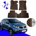 Автомобильные коврики EVA/ЕВА/ЭВА для Kia Sportage 3 III (SL) / Киа Спортейдж 3 III (СЛ) 2010-2016 коричневый коричневый