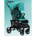 Коляска прогулочная Baballo 2024 всесезонная для путешествий, цвет изумрудный на черной раме
