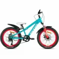 Велосипед SITIS FLASH 20 7sp (2024) Turquoise-Red-White, детский для мальчиков 6 - 8 лет, сталь, рост 120-135 см