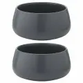 Набор из двух салатников кухонных, фарфор, темно-серого цвета из коллекции Essential, 800мл, Tkano, TK22-TW_BW0021
