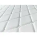 Стеганая Экокожа Dakota без клеевого слоя - Белый Ромб - Белая нитка (200х140см) Простроченная - Прошитая экокожа + поролон 5мм + спанбонд.