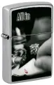Оригинальная бензиновая зажигалка ZIPPO Classic 207 ALL IN ALL с покрытием Street Chrome - Ва-банк