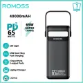 ROMOSS PMT40 Мощный внешний аккумулятор 40000 мАч 65 Вт, внешняя батарея с двойной быстрой зарядкой для ноутбука Xiaomi HUAWEI ROMOSS PMT40 Powerful Power Bank 40000mAh 65W, PMT40 65W, 30001 мАч-50000 мАч