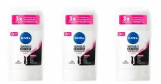 Антиперспирант, Nivea, Clear, черное и белое, невидимый, стик, 50 мл, 3 шт