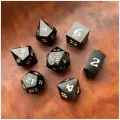 Дайсы ручной работы (игральные кости, кубики) для DnD, ДнД, Dungeons and Dragons, Pathfinder RPG (набор 7шт) Game Over