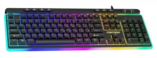 Мембранная игровая клавиатура с зонированной LED-подсветкой RGB LIGHT PANTEON M210 (112кл), черная