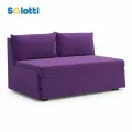 Диван-кровать раскладной Salotti милк рогожка Vissle фиолетовый