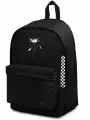 UFO PEOPLE Рюкзак школьный для девочек, женский для девушек, черный, спортивный, городской, под ноутбук/ Ранец для подростка/ Современный вместительный портфель для школы тренировок прогулок, 40х35